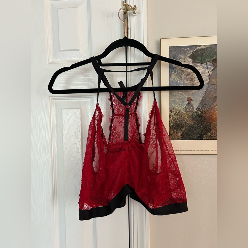 Torrid Red & Black Lace Bralette